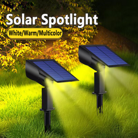 Solar Powered 7 LED Garden Spotlight