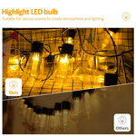 Load image into Gallery viewer, 28FT 20 Bulbs Shatterproof Bulbs Patio Solar Lights with Remote
