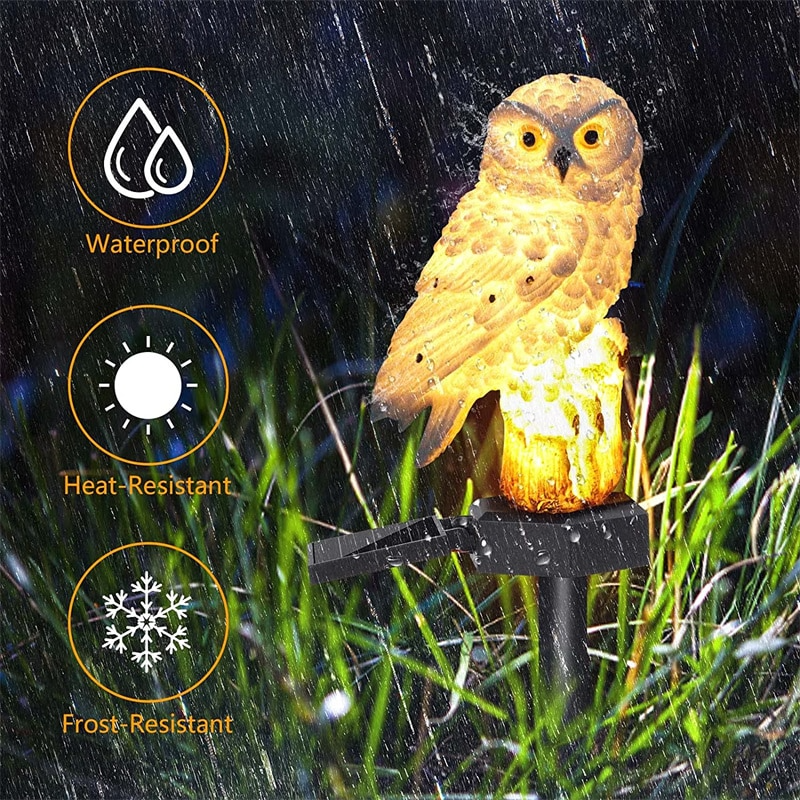 Solar Owl Flame Lantern