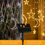 Load image into Gallery viewer, Solar Star Moon String Light Outdoor with Remote 138 LED 8 Lighting Modes
