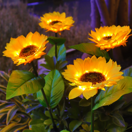Sunflower Solar LED Garden Lights