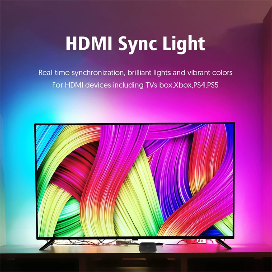 Smart HDMI Wi-Fi Sync LED Backlight TV Strip Lights