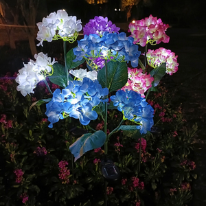 Led Hydrangea Rose Solar Garden Lights