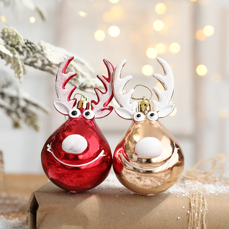 2pcs Elk Christmas Balls Ornaments