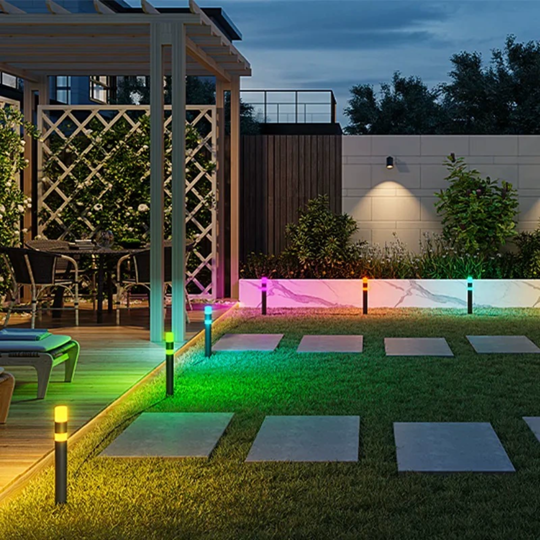 Smart Outdoor Wi-Fi RGB Garden Lights - 4 Pack