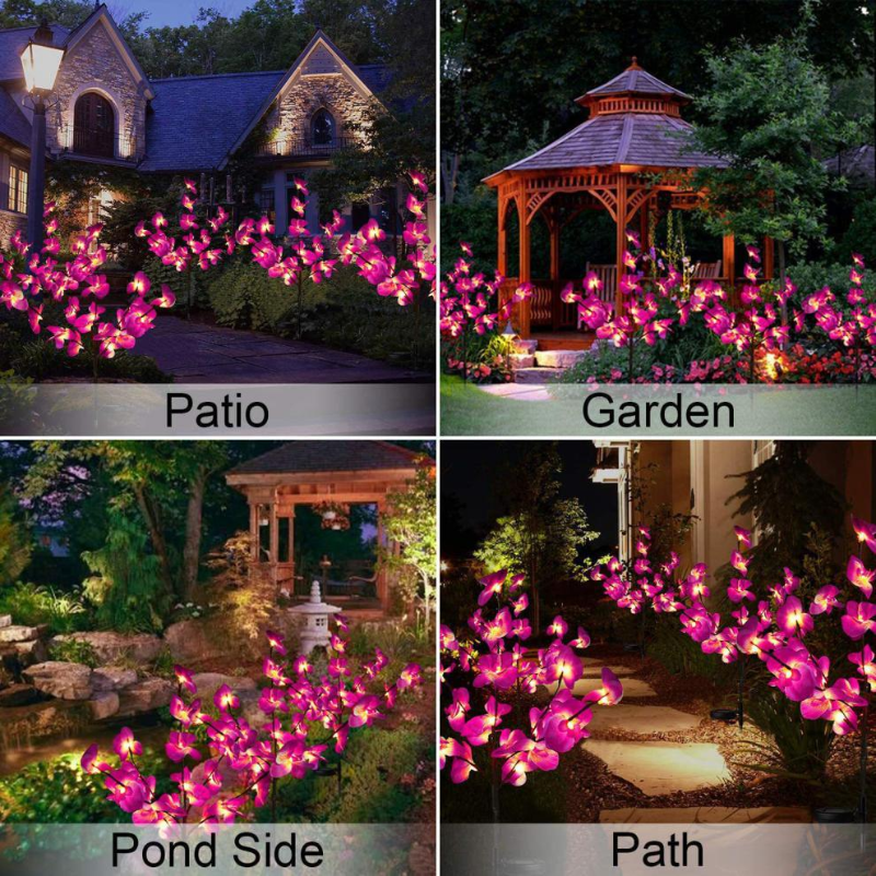 Orchid Solar Garden Lights