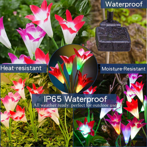 Artificial Lilies Waterproof LED Solar Garden Light
