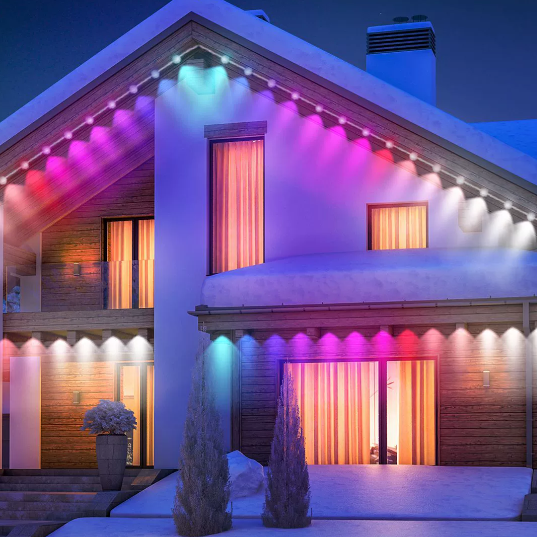 Permanent Smart Outdoor Multicolor LED Lights - 100 FT - 72 Lights