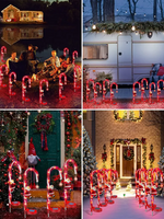 Load image into Gallery viewer, LED Solar Sign Light Christmas Decoration Candy Cane
