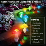 Load image into Gallery viewer, 8pcs LED Solar Mushroom Light
