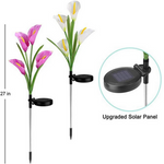 Load image into Gallery viewer, Artificial Lilies Waterproof LED Solar Garden Light
