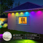 Load image into Gallery viewer, Permanent Smart Outdoor Multicolor LED Lights - 100 FT - 72 Lights
