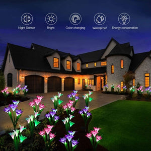 Lily Flower Solar Power Garden Lights