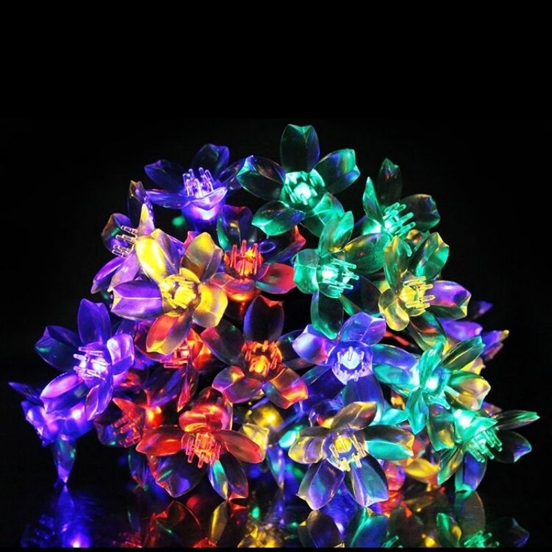 Solar Outdoor Fairy Blossom Flower Lights