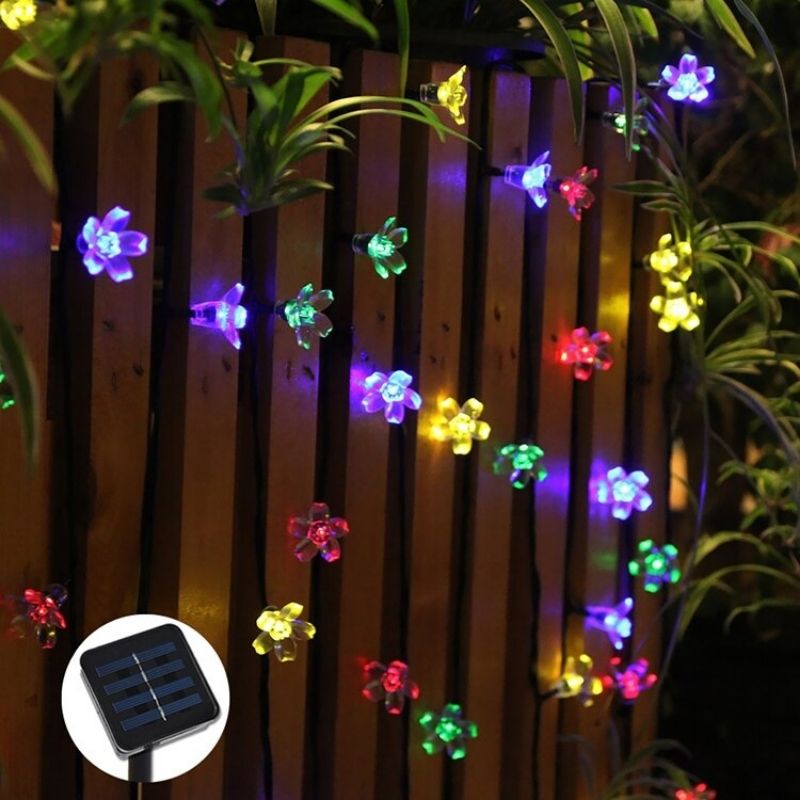 Solar Outdoor Fairy Blossom Flower Lights