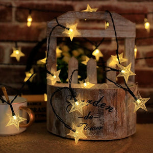 Outdoor Solar Star String Lights